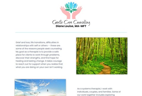 Image of Gentle Care Counseling Portfolio screen shot